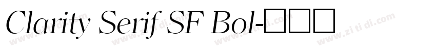 Clarity Serif SF Bol字体转换